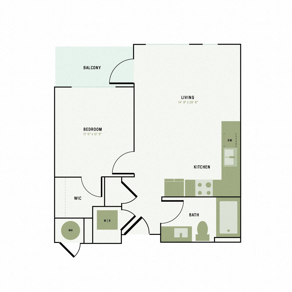 Floor plan layout diagram for A1
