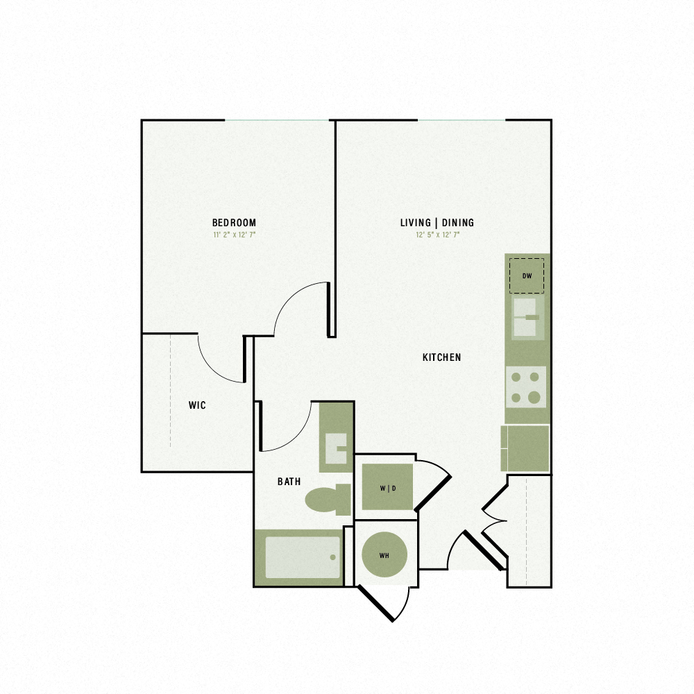 Floor plan layout diagram for A14