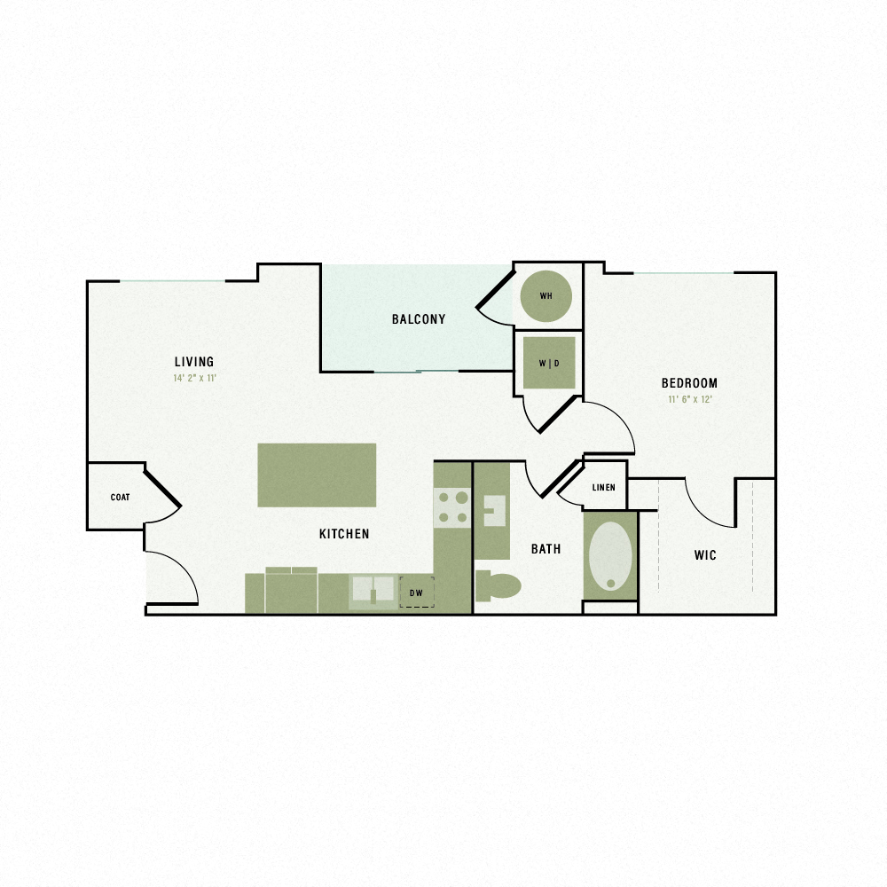 Floor plan layout diagram for A6