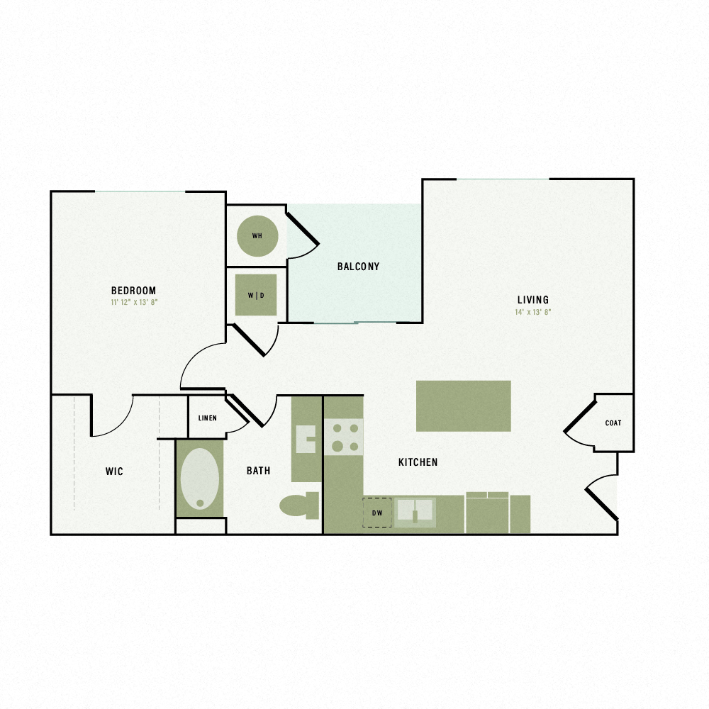 Floor plan layout diagram for A8