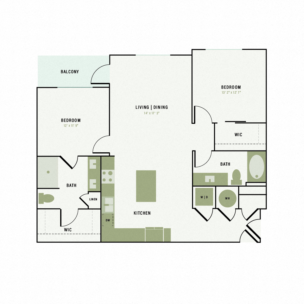 Floor plan layout diagram for B12