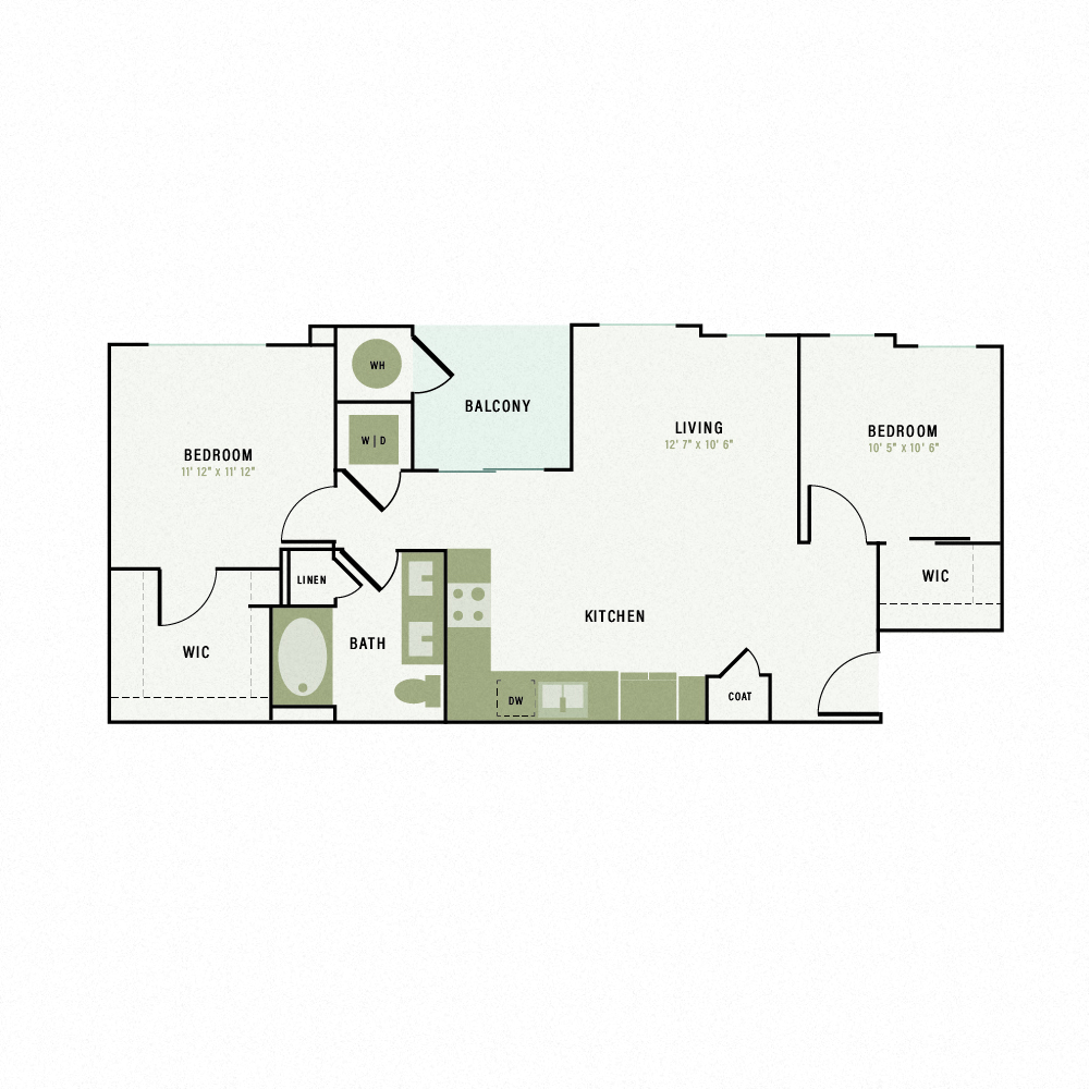 Floor plan layout diagram for B2