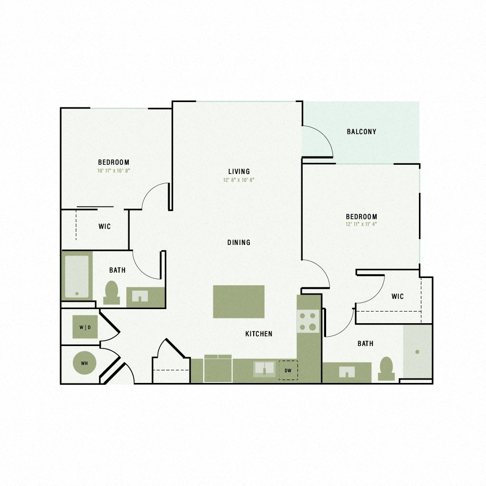 Floor plan layout diagram for B8