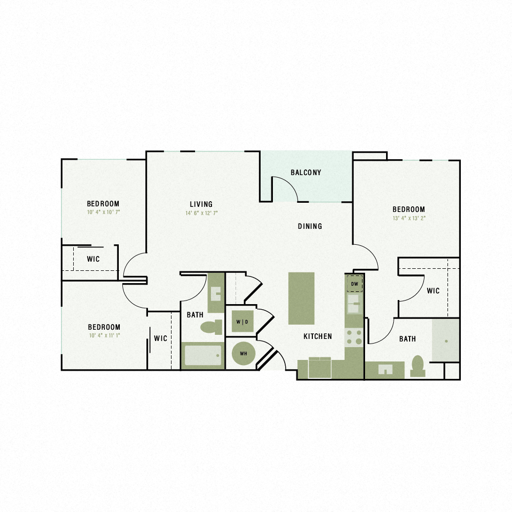 Floor plan layout diagram for C1