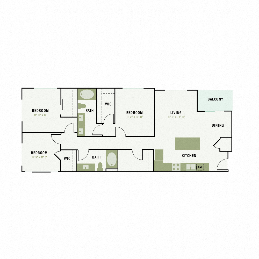 Floor plan layout diagram for C3