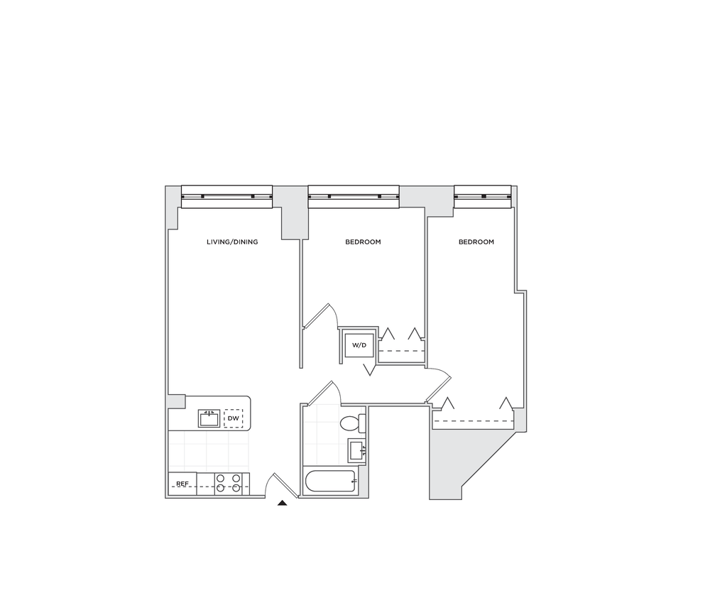 Floor plan layout diagram for B2