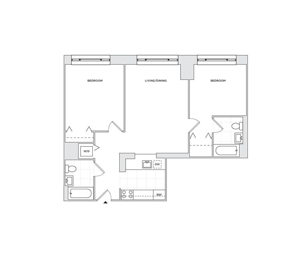 Floor plan layout diagram for B7