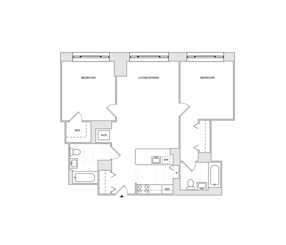 Floor plan layout diagram for B8
