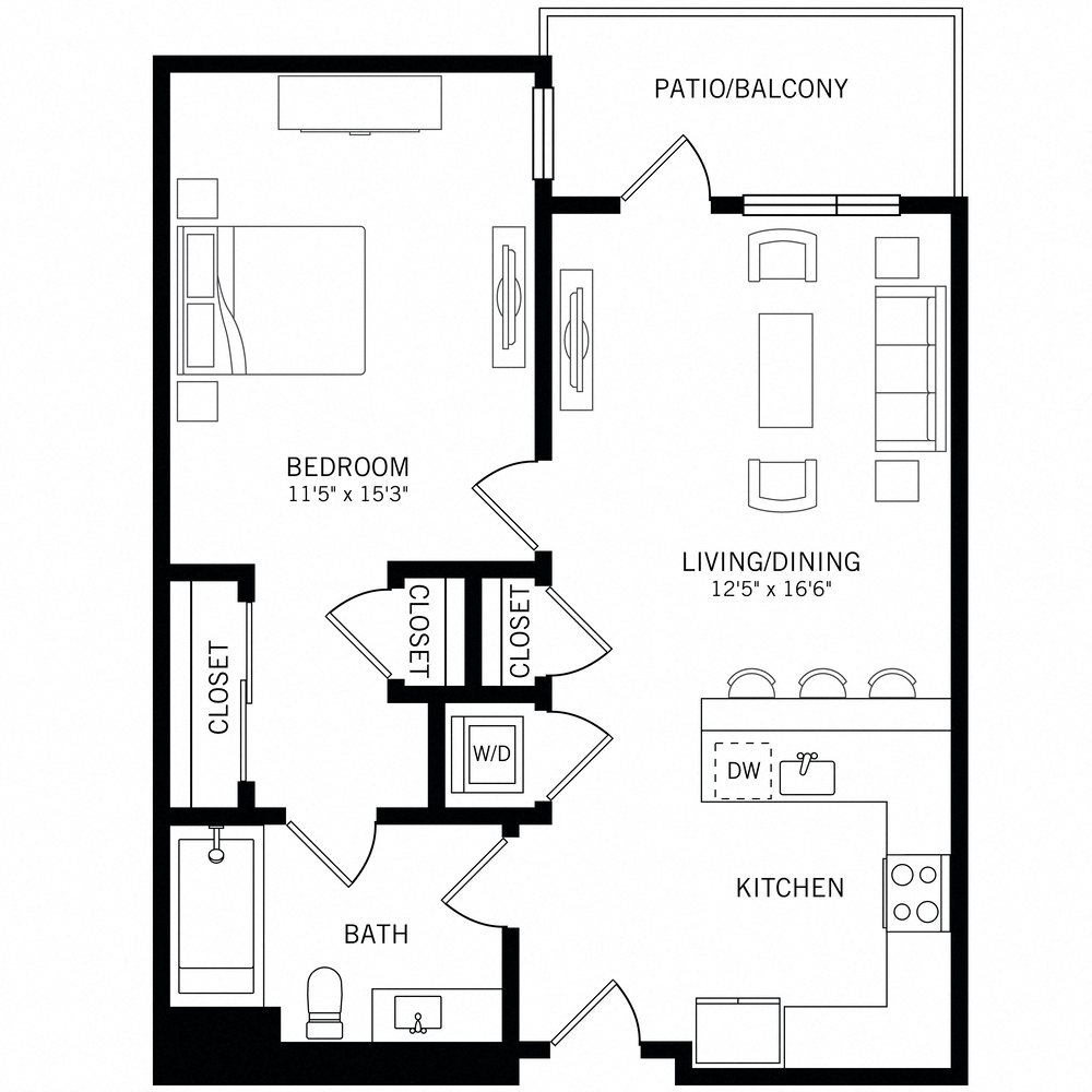 Floor plan layout diagram for A1.1