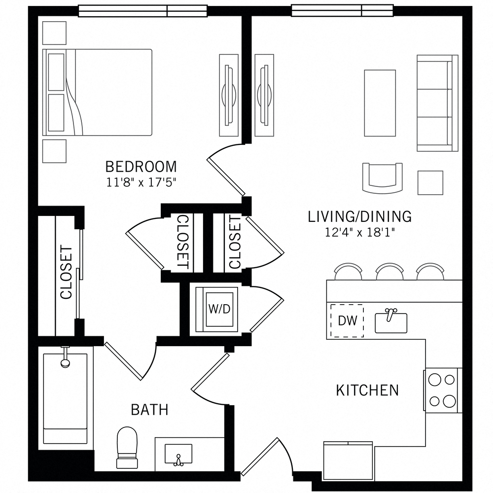 Floor plan layout diagram for A1