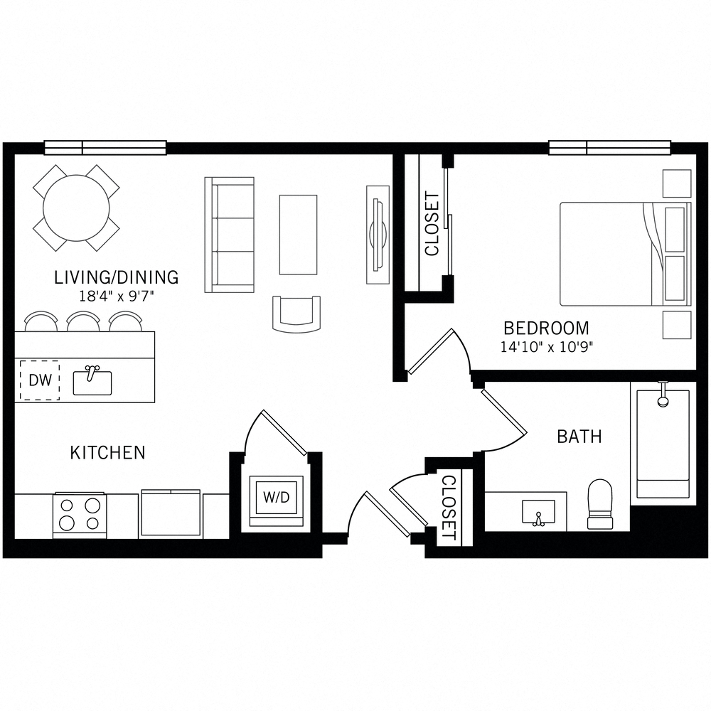 Floor plan layout diagram for A2