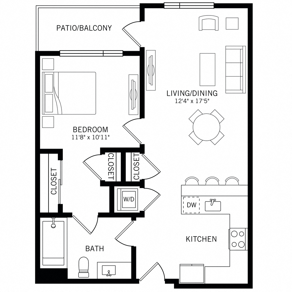 Floor plan layout diagram for A4