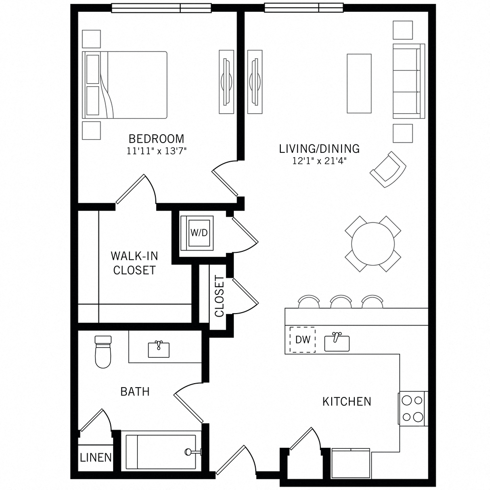 Floor plan layout diagram for A6