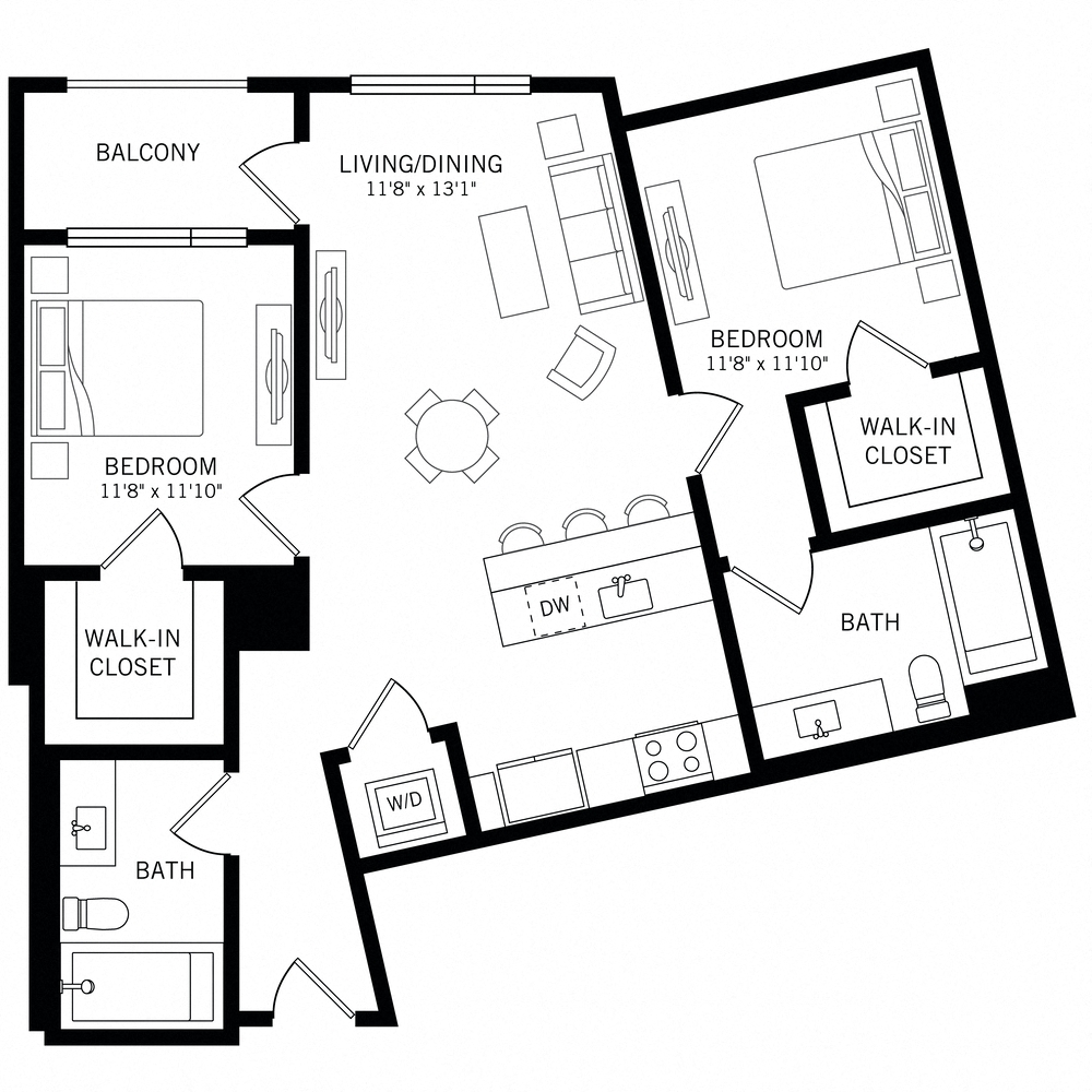 Floor plan layout diagram for B1
