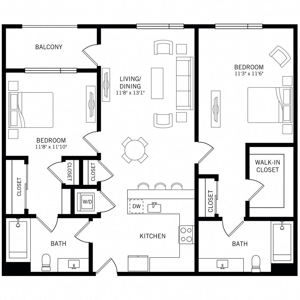 Floor plan layout diagram for B3