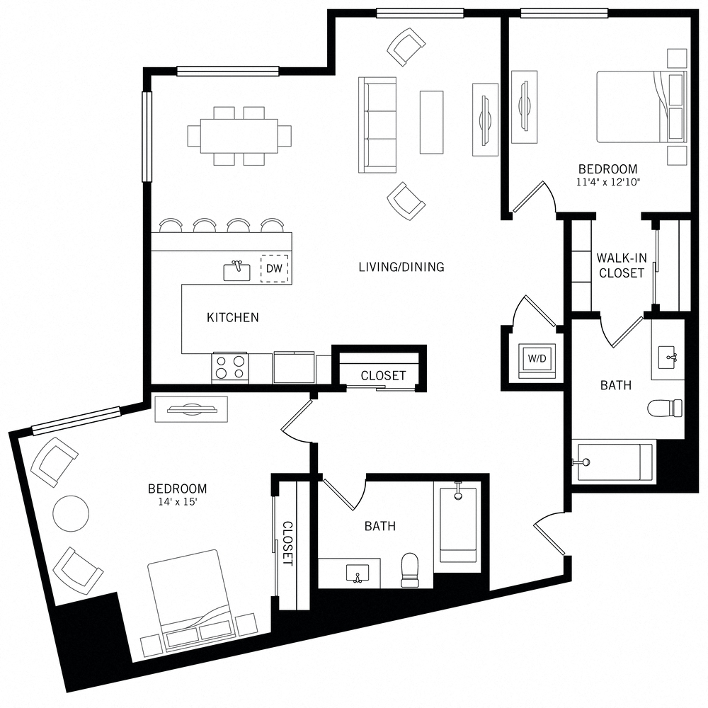Floor plan layout diagram for B7