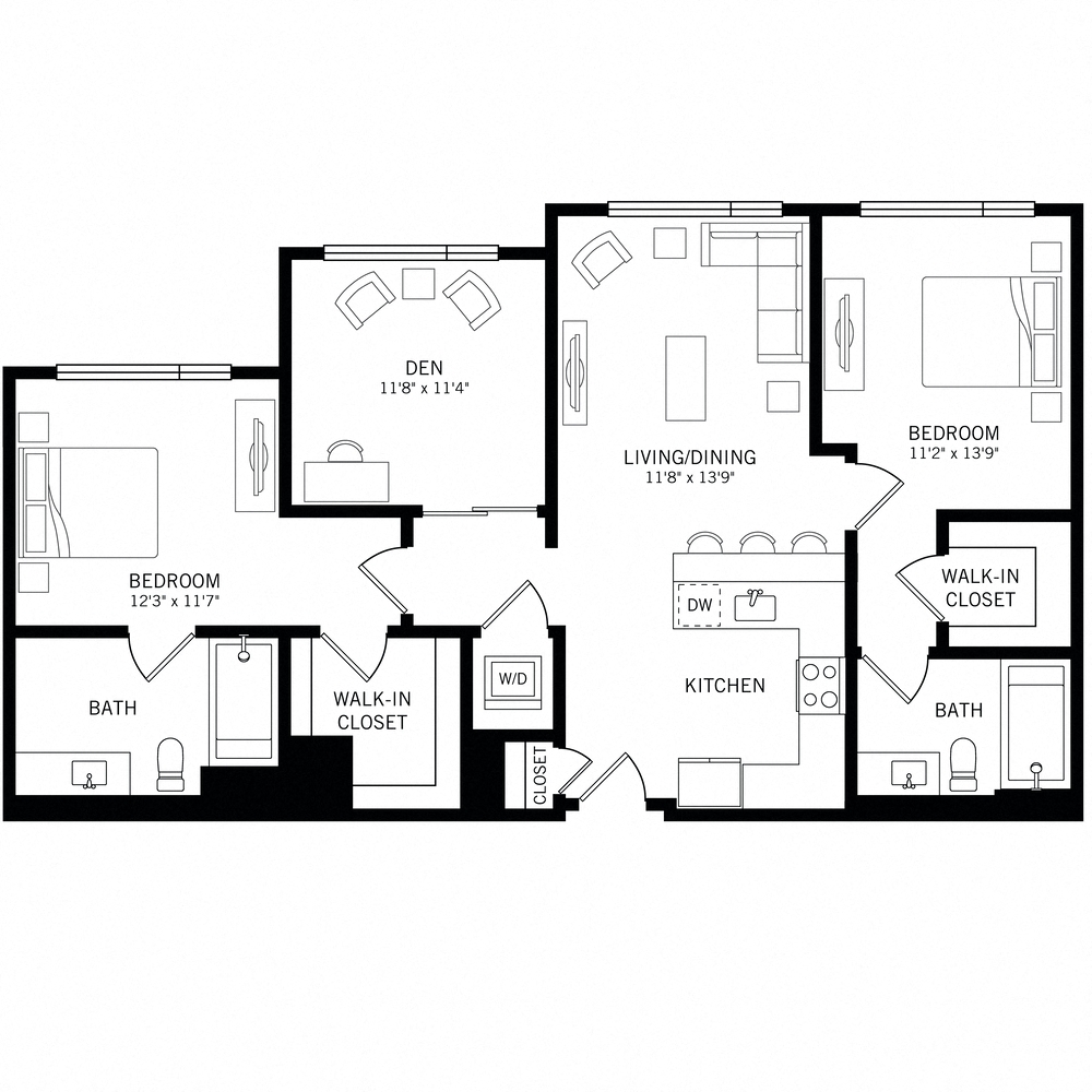 Floor plan layout diagram for B8
