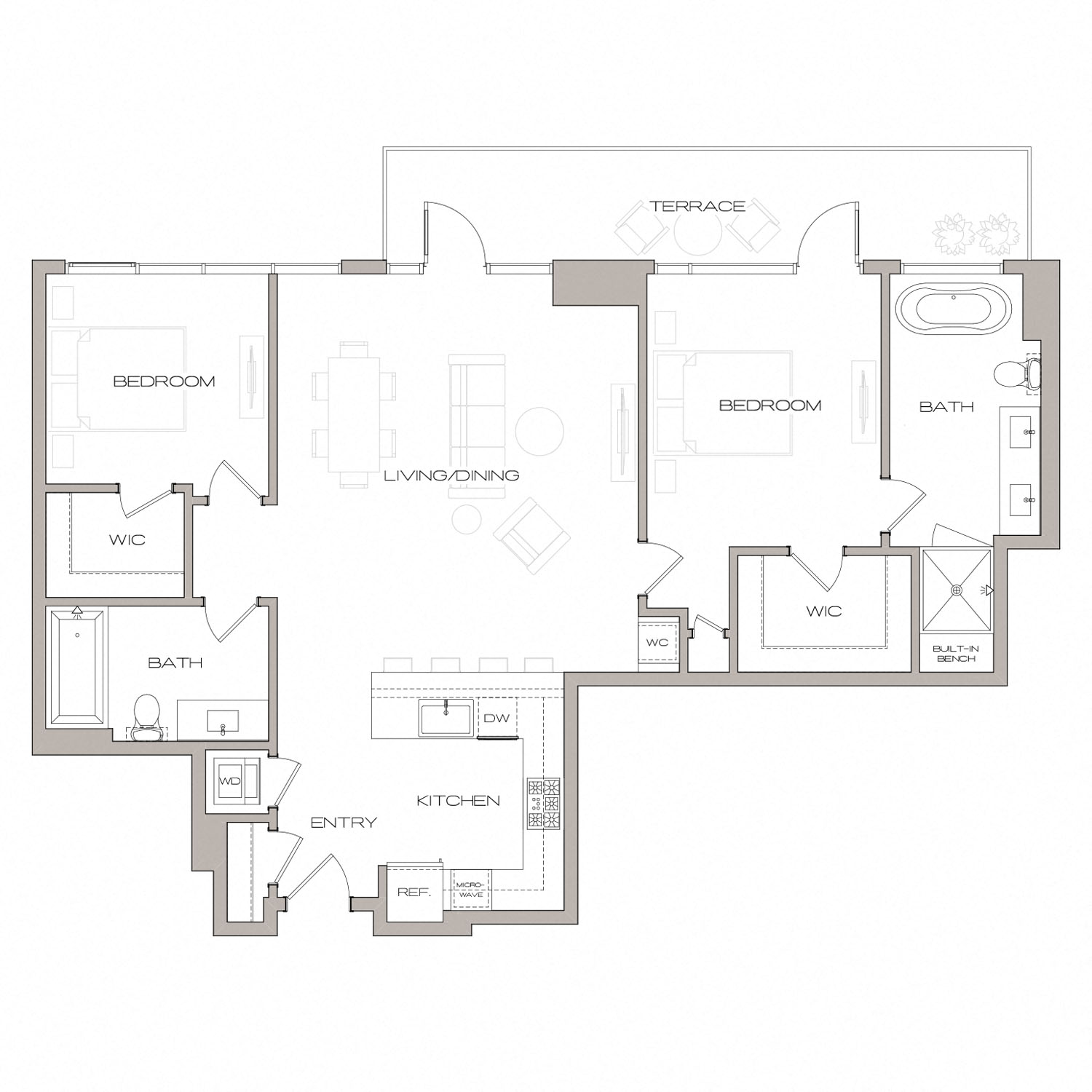 Floor plan layout diagram for PH-3