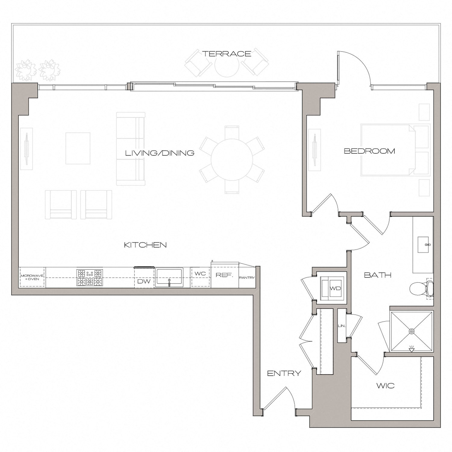 Floor plan layout diagram for PH-4