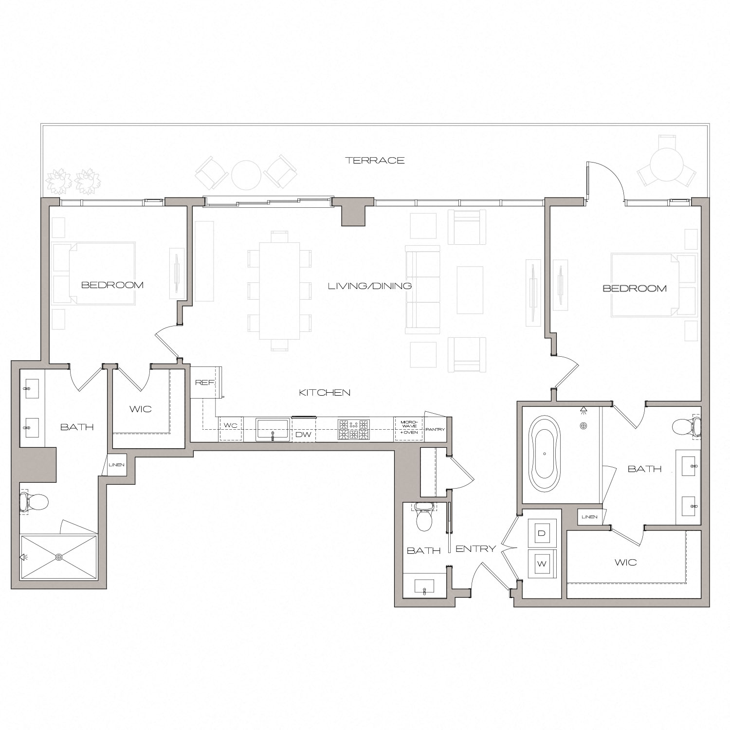 Floor plan layout diagram for PH-5
