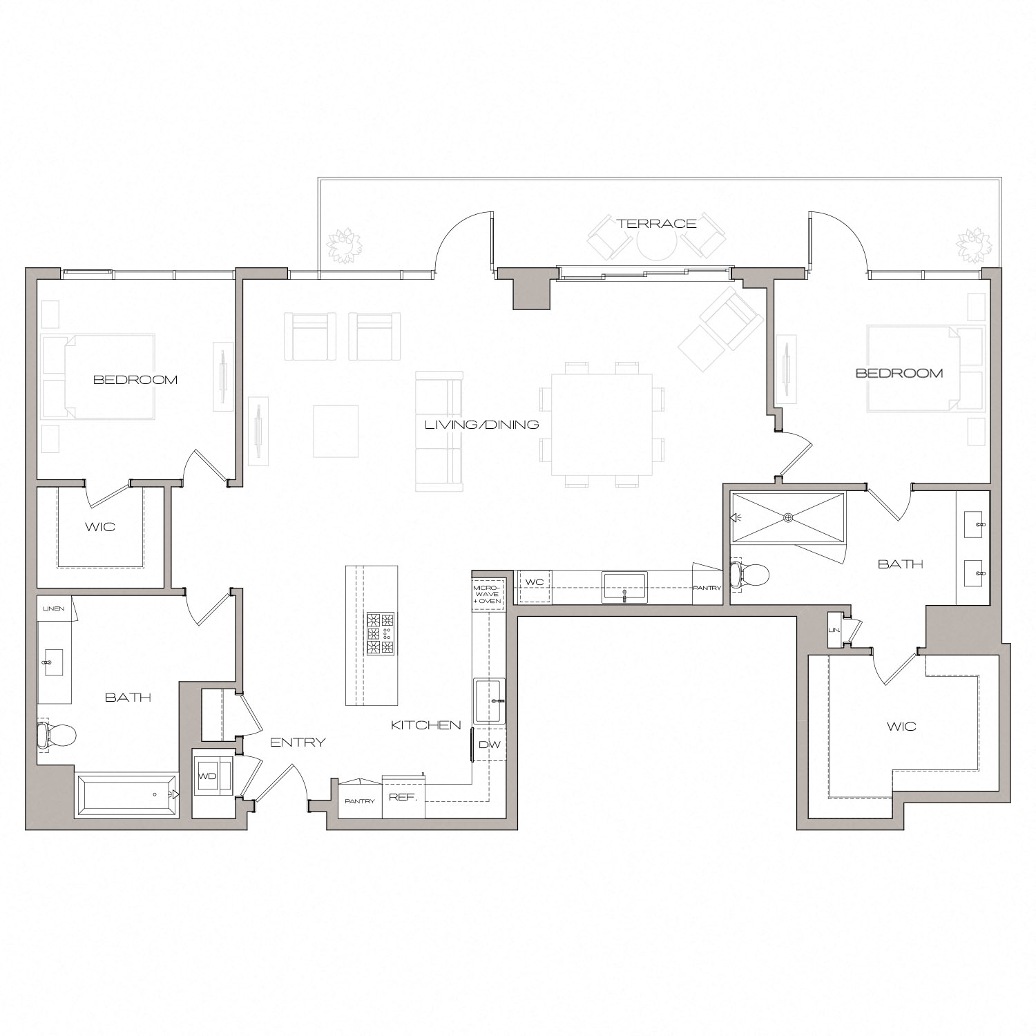Floor plan layout diagram for PH-6