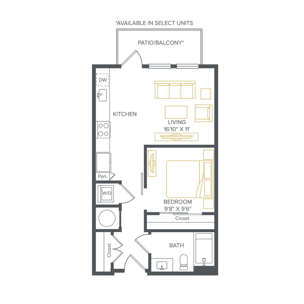 Floor plan layout diagram for U1