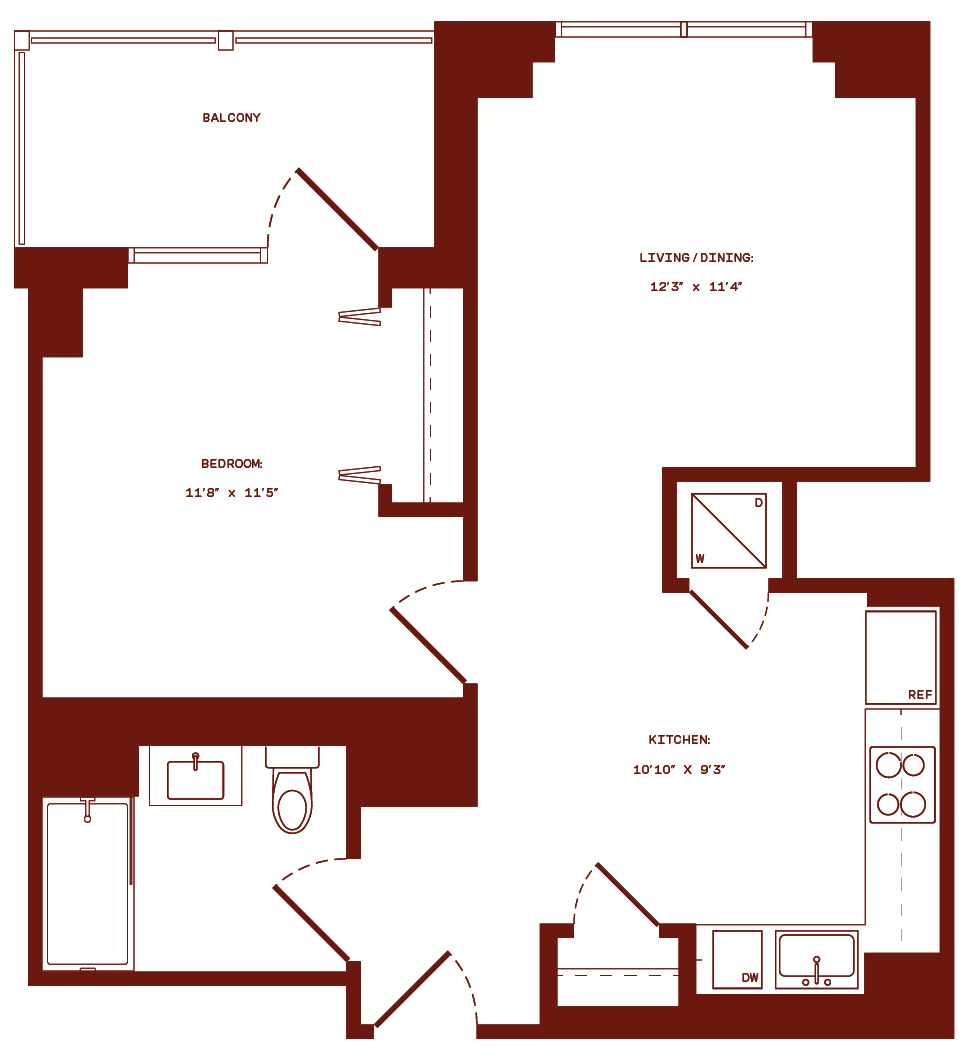 Floor plan layout diagram for a10e