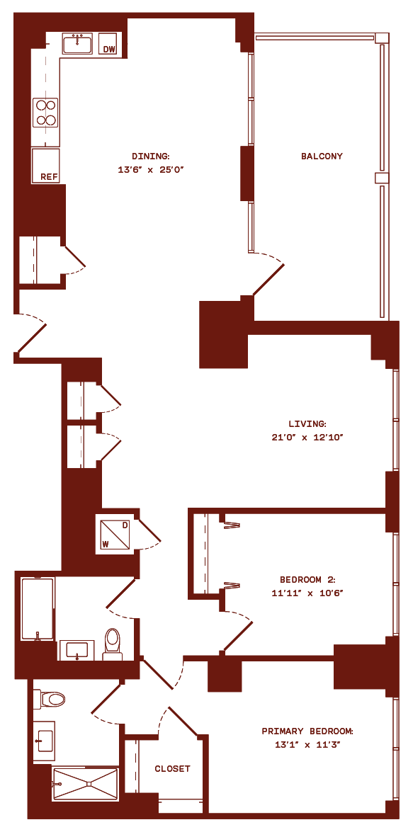 Floor plan layout diagram for b10c