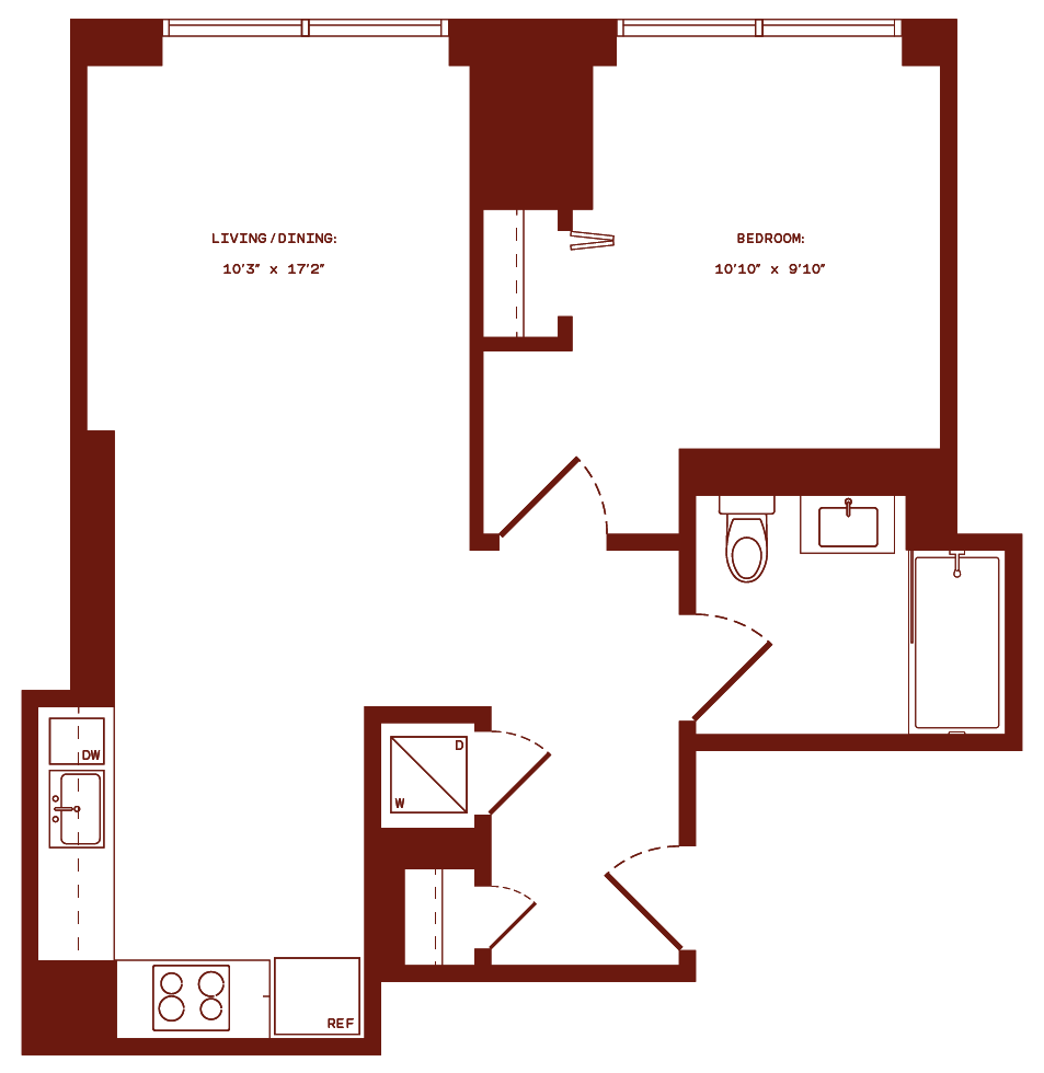 Floor plan layout diagram for a10d