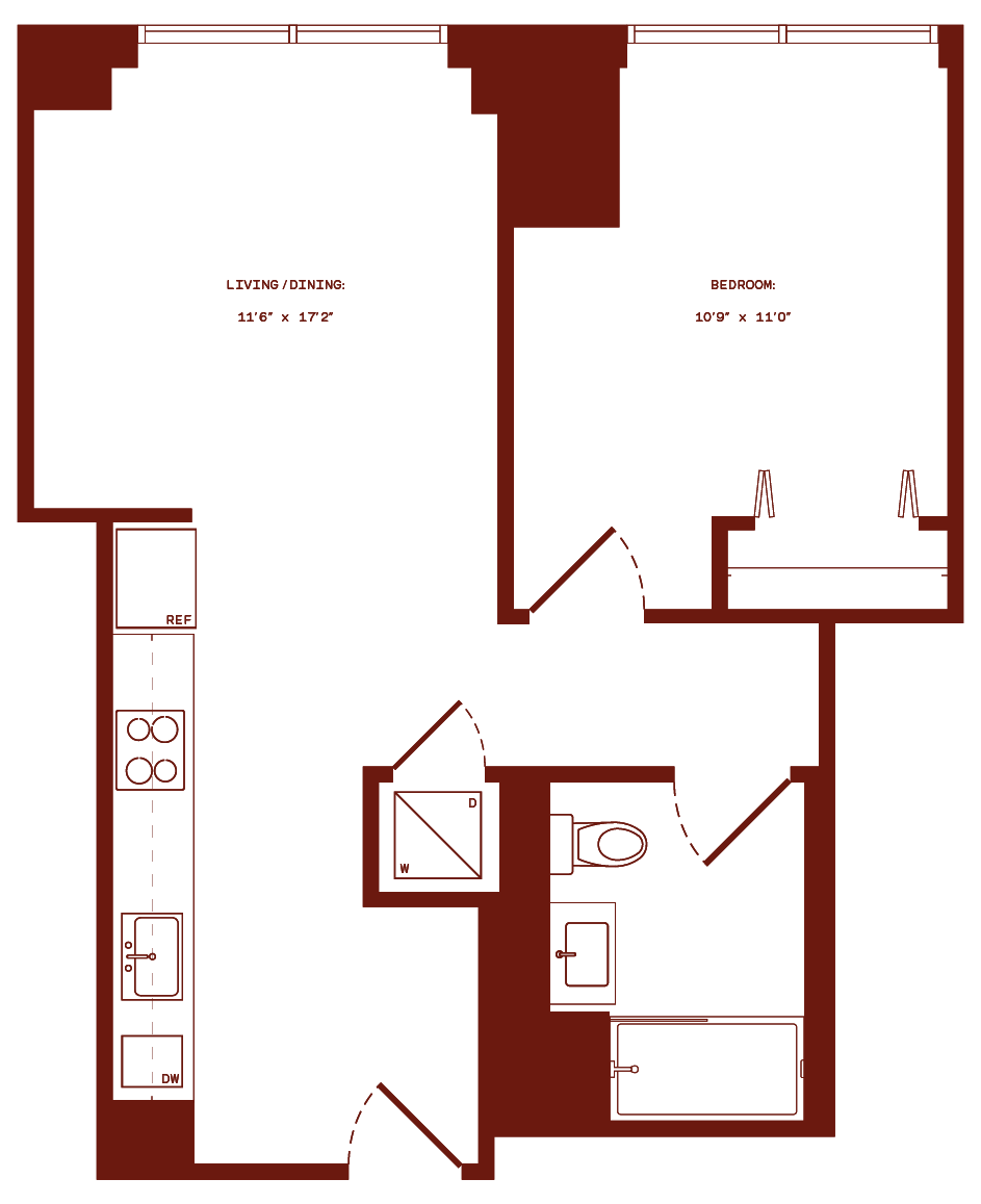 Floor plan layout diagram for a10c