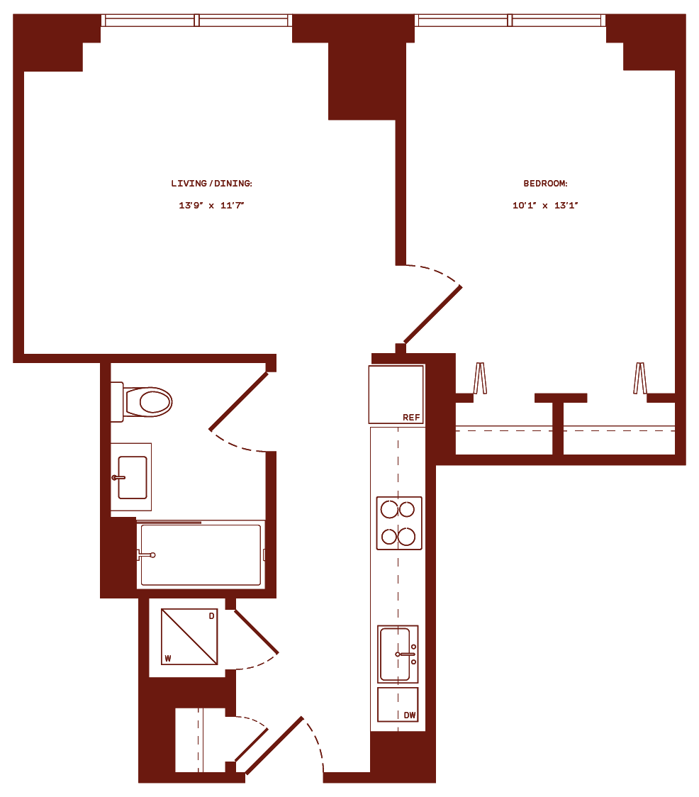Floor plan layout diagram for a10a