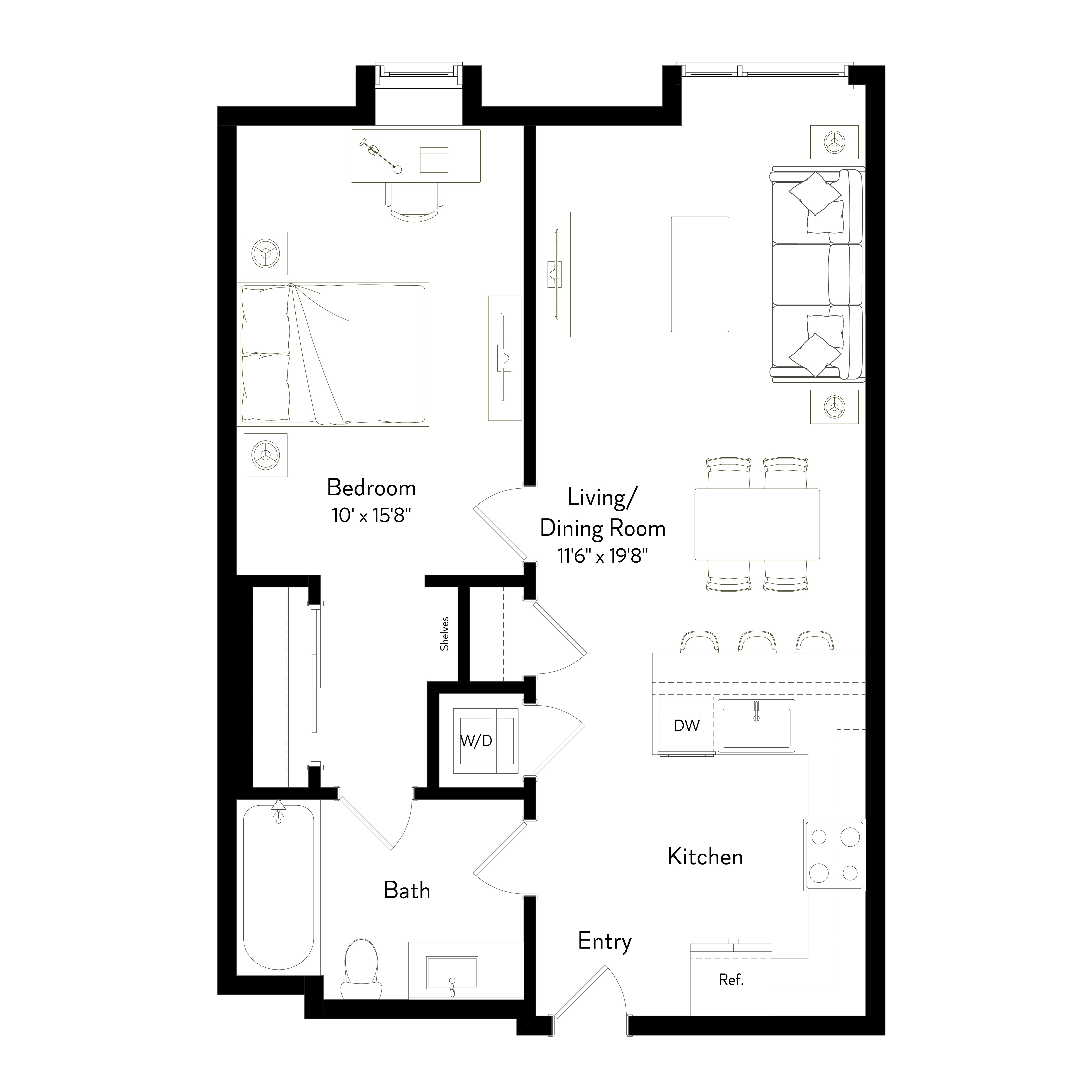 Floor plan layout diagram for A7
