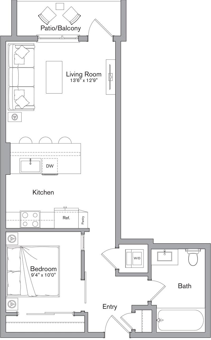 Floor plan layout diagram for A2