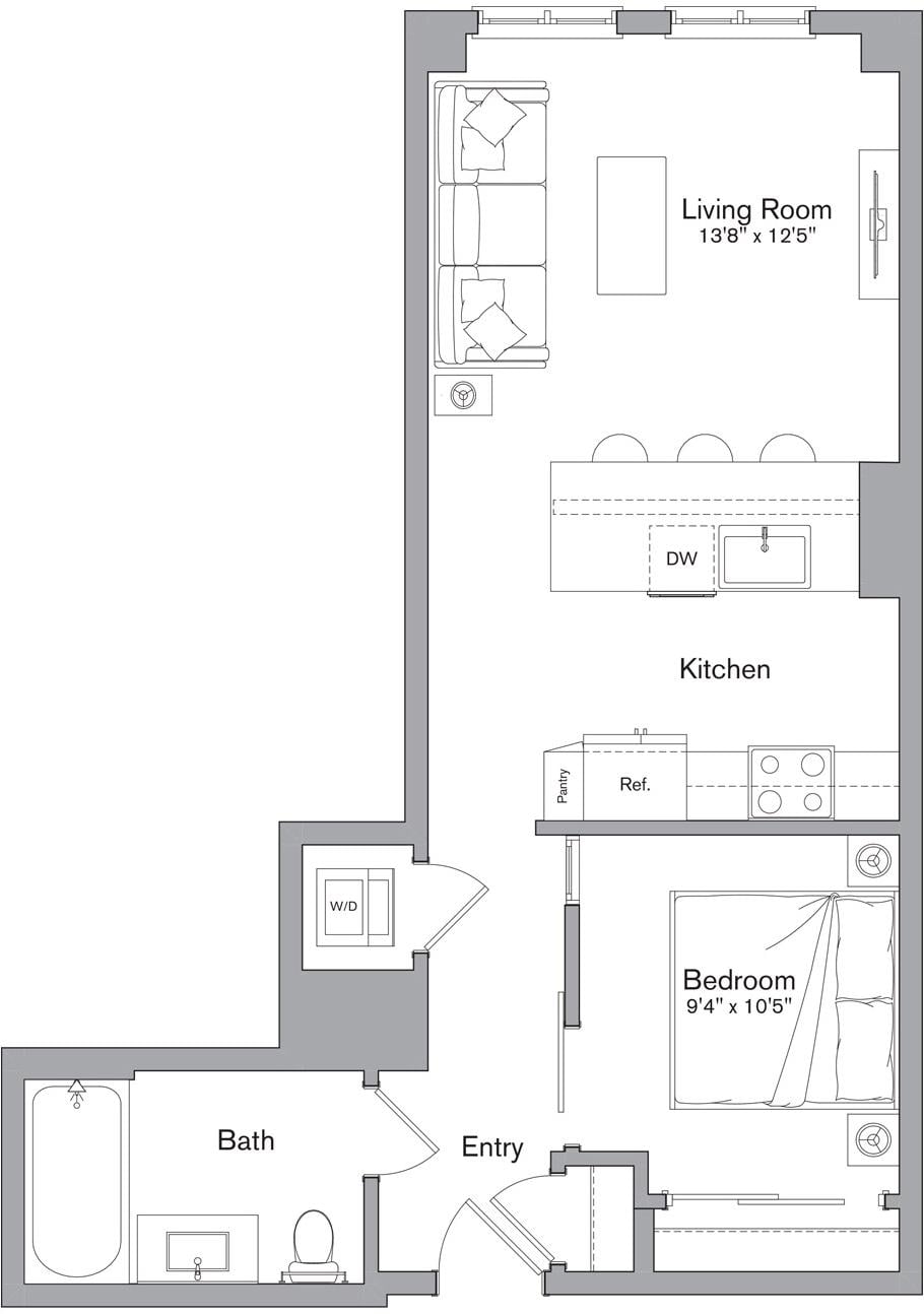 Floor plan layout diagram for A5