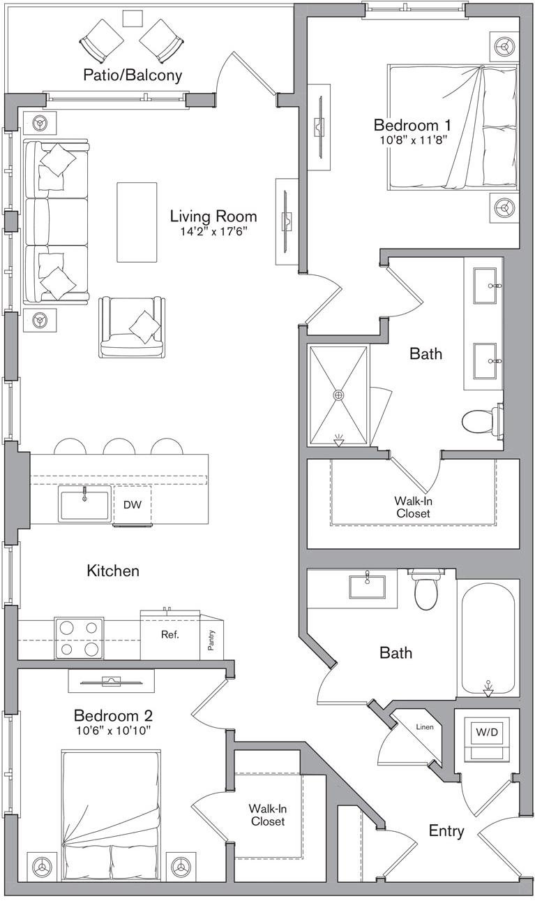 Floor plan layout diagram for B4