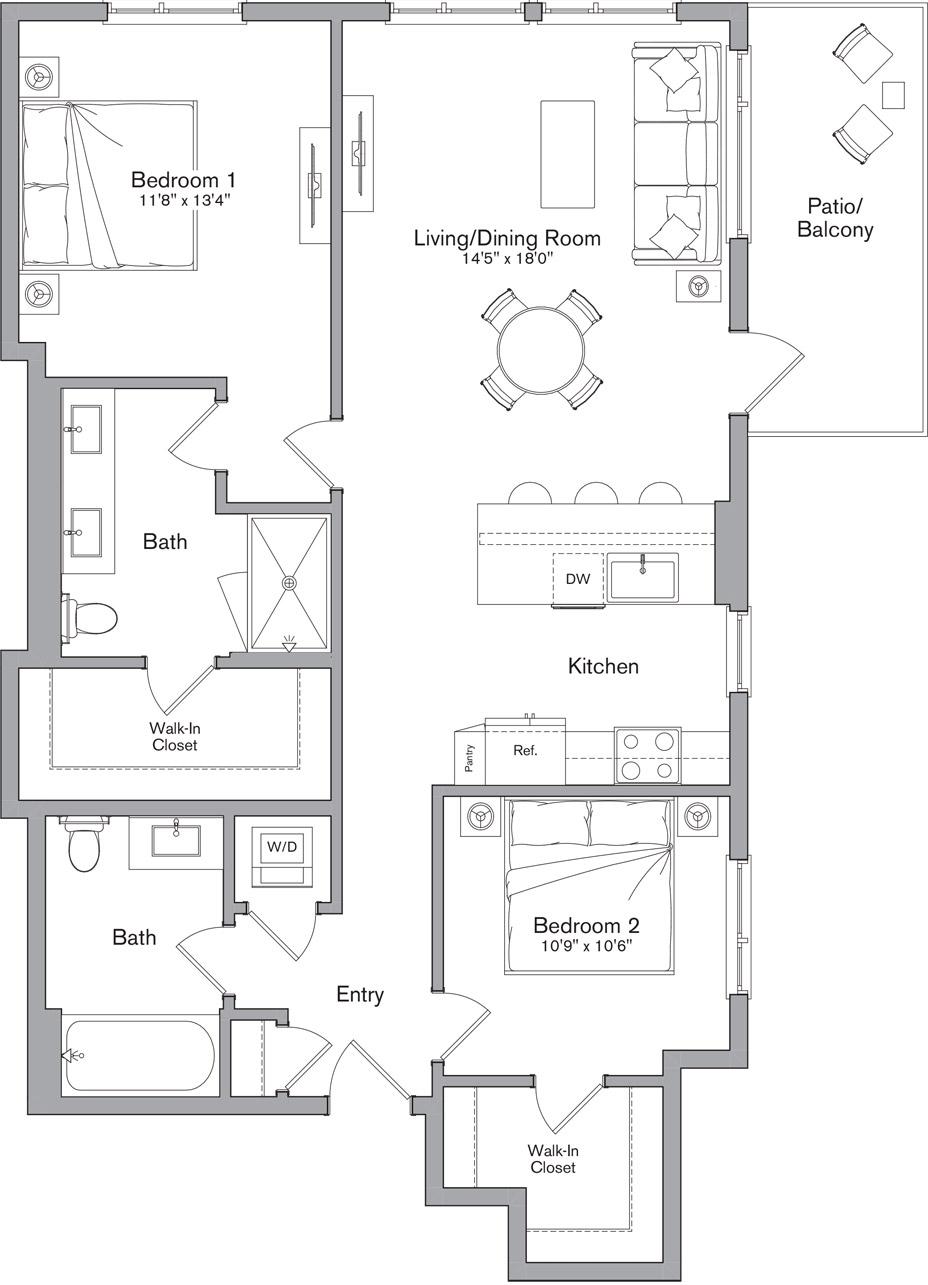 Floor plan layout diagram for B5