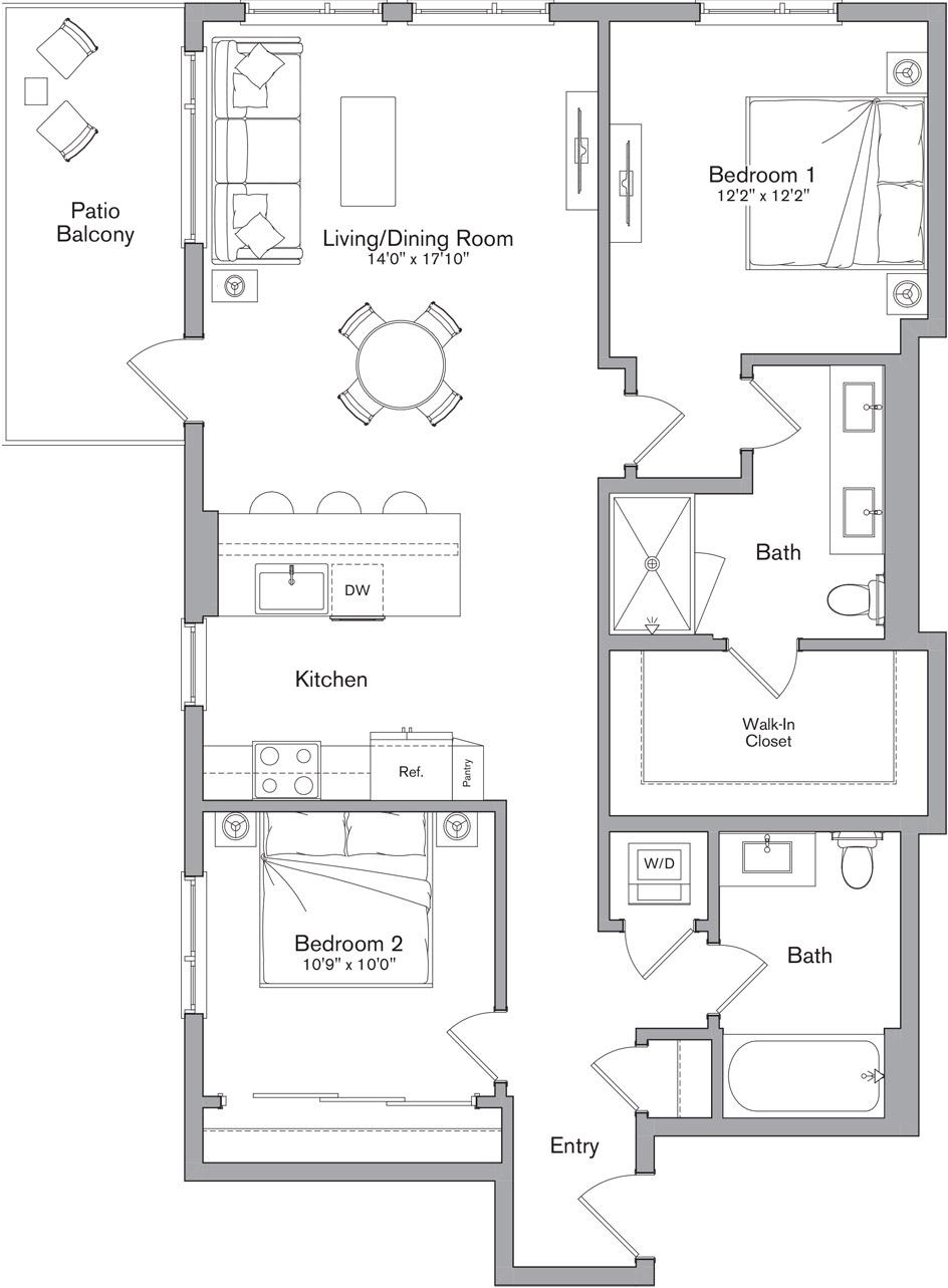 Floor plan layout diagram for B6