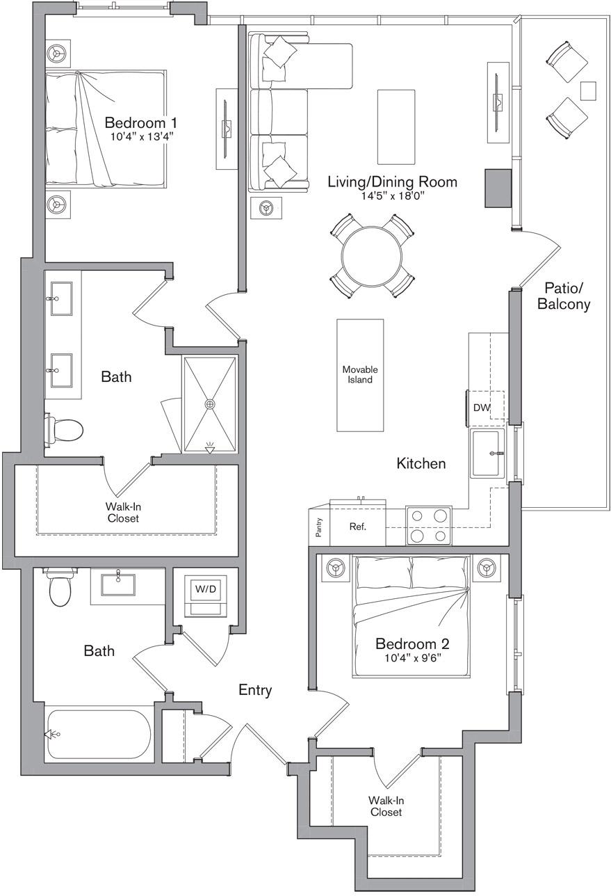 Floor plan layout diagram for B7