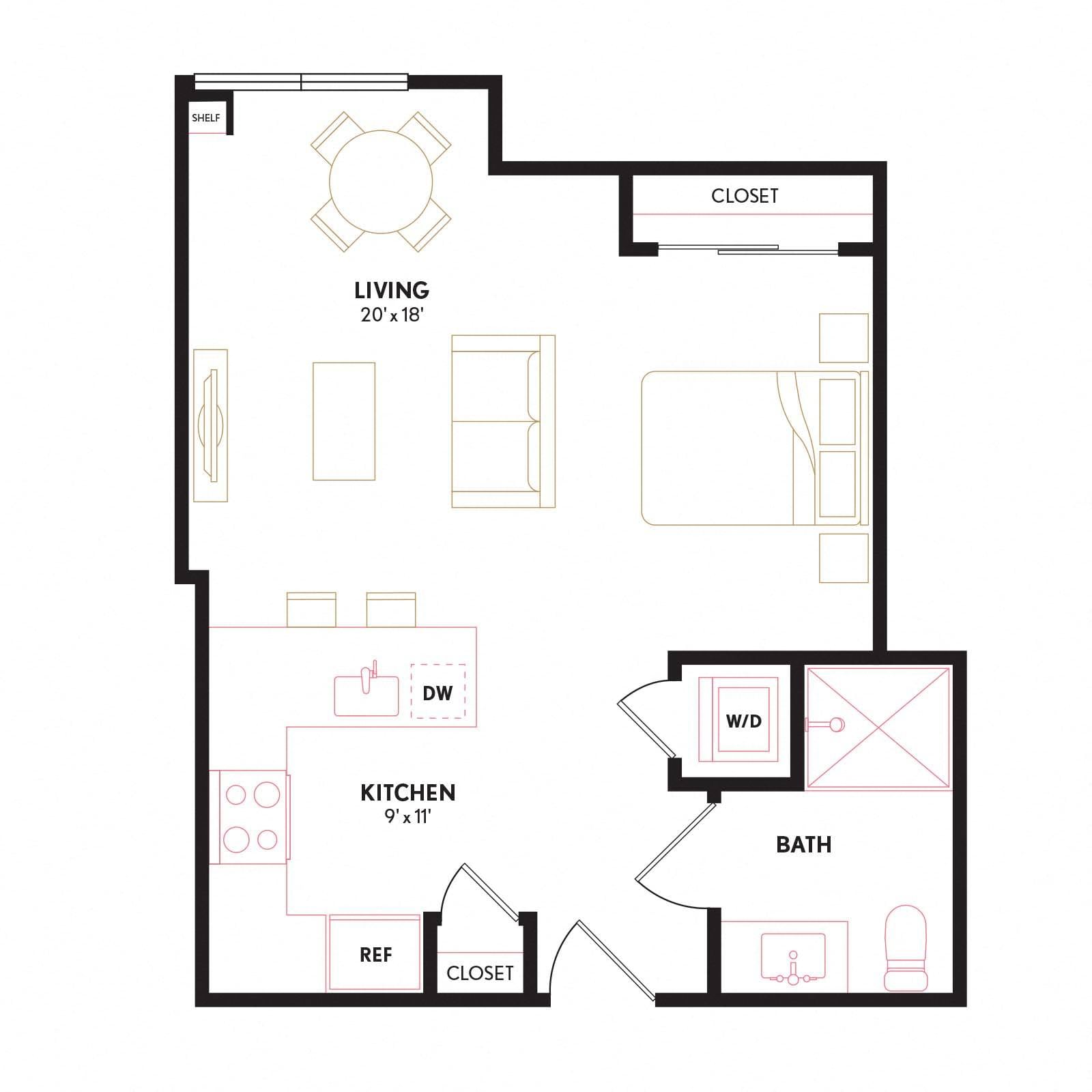 Floor plan layout diagram for S3