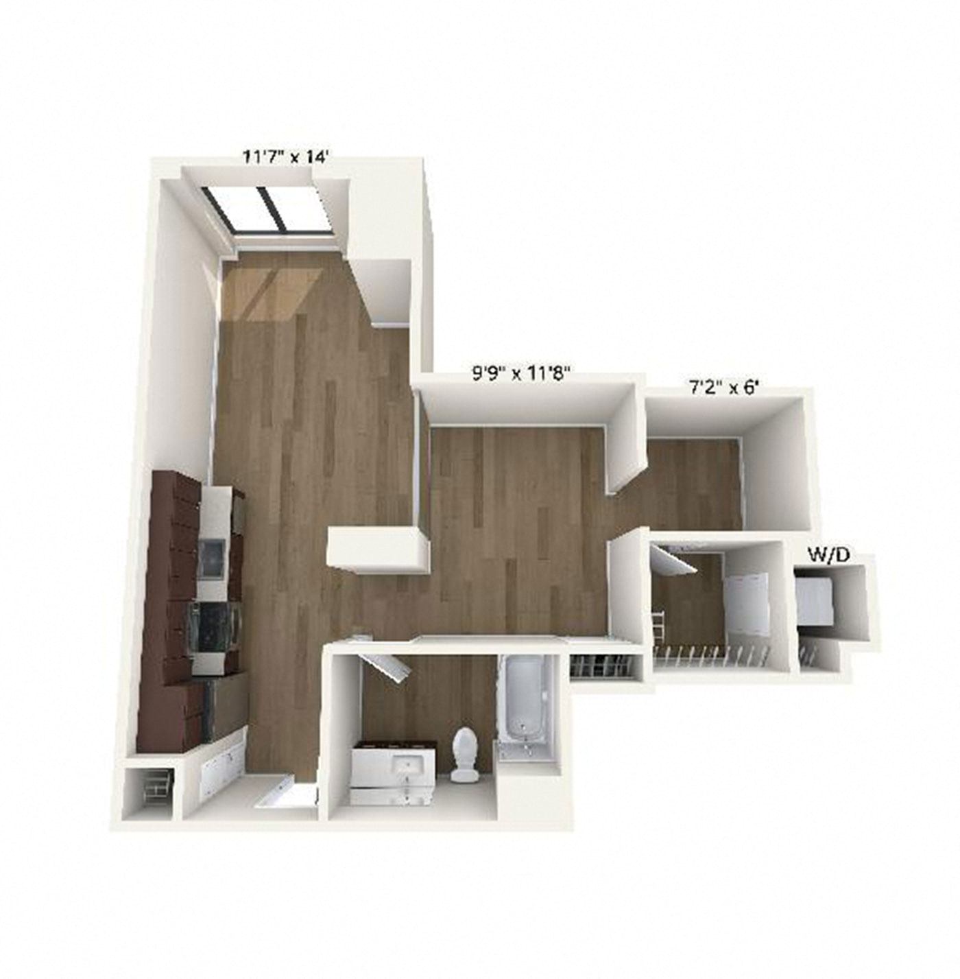 Floor plan layout diagram for S4 | Studio | 1 Bath