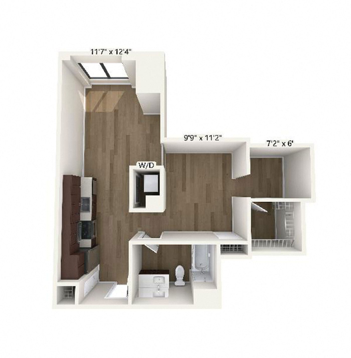 Floor plan layout diagram for S5 | Studio | 1 Bath