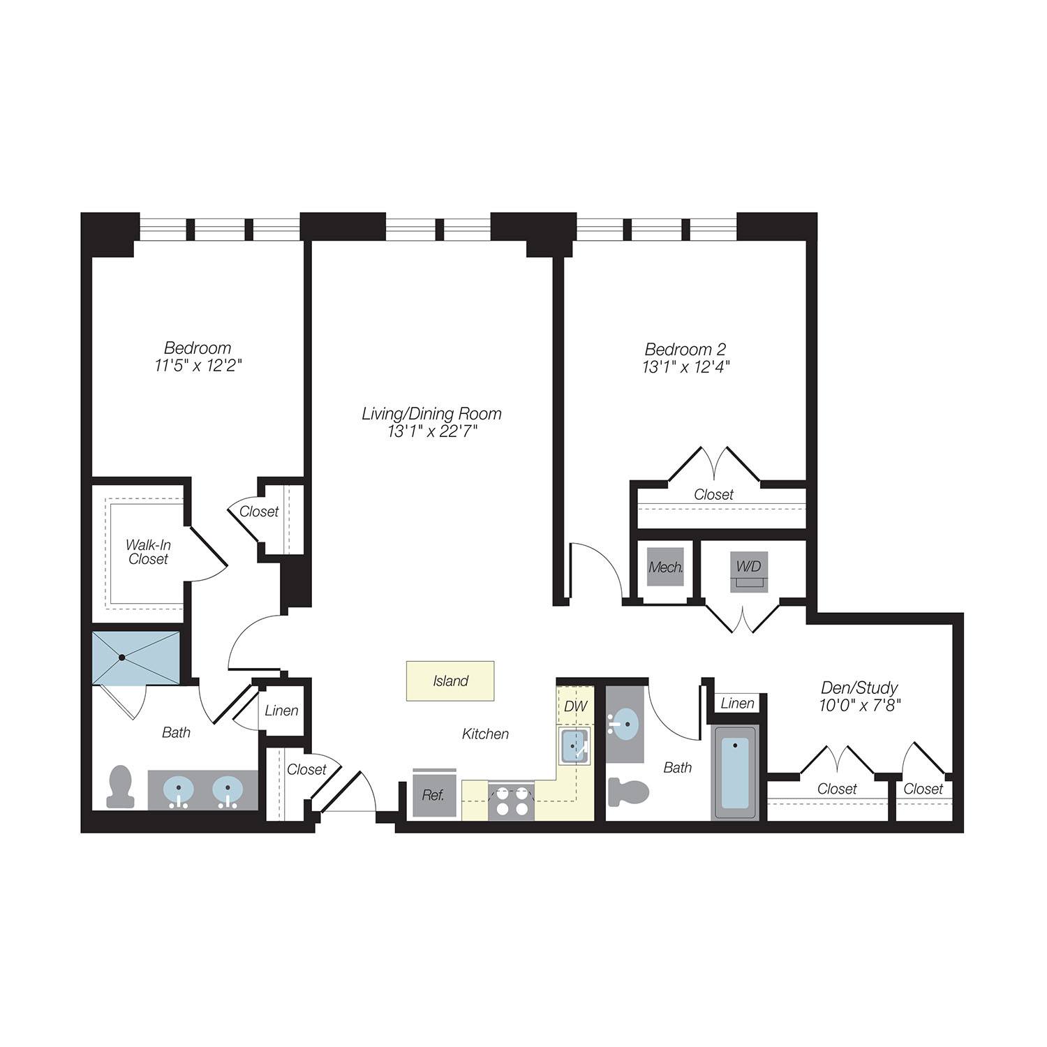 Floor plan layout diagram for BD2