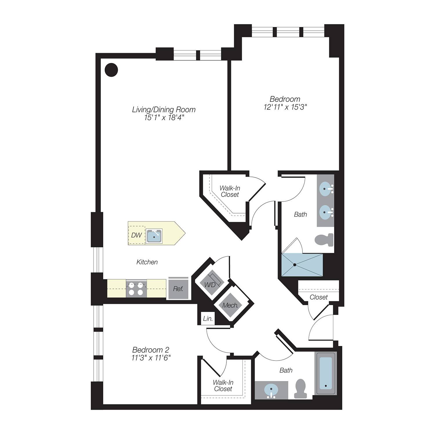 Floor plan layout diagram for B4
