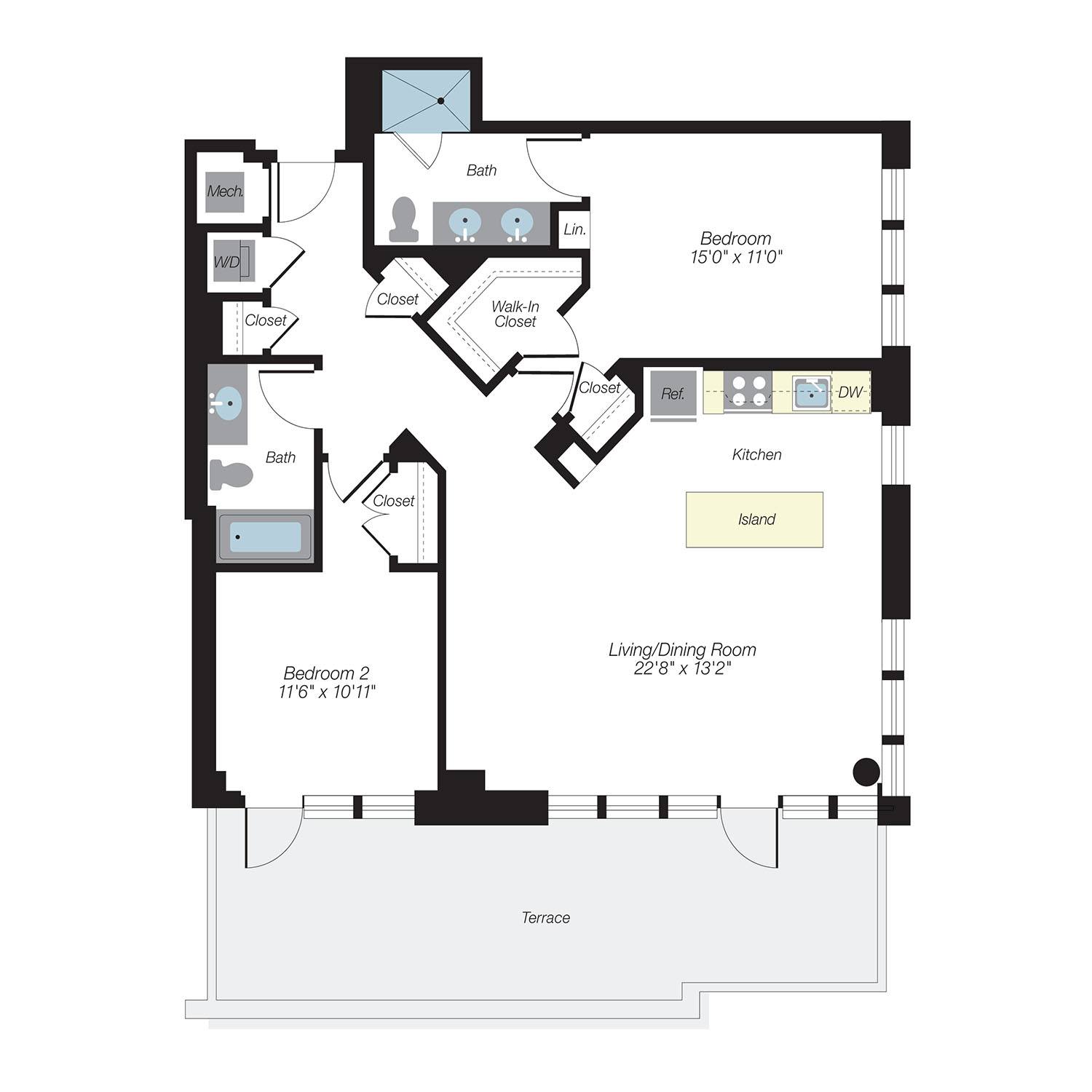 Floor plan layout diagram for B7