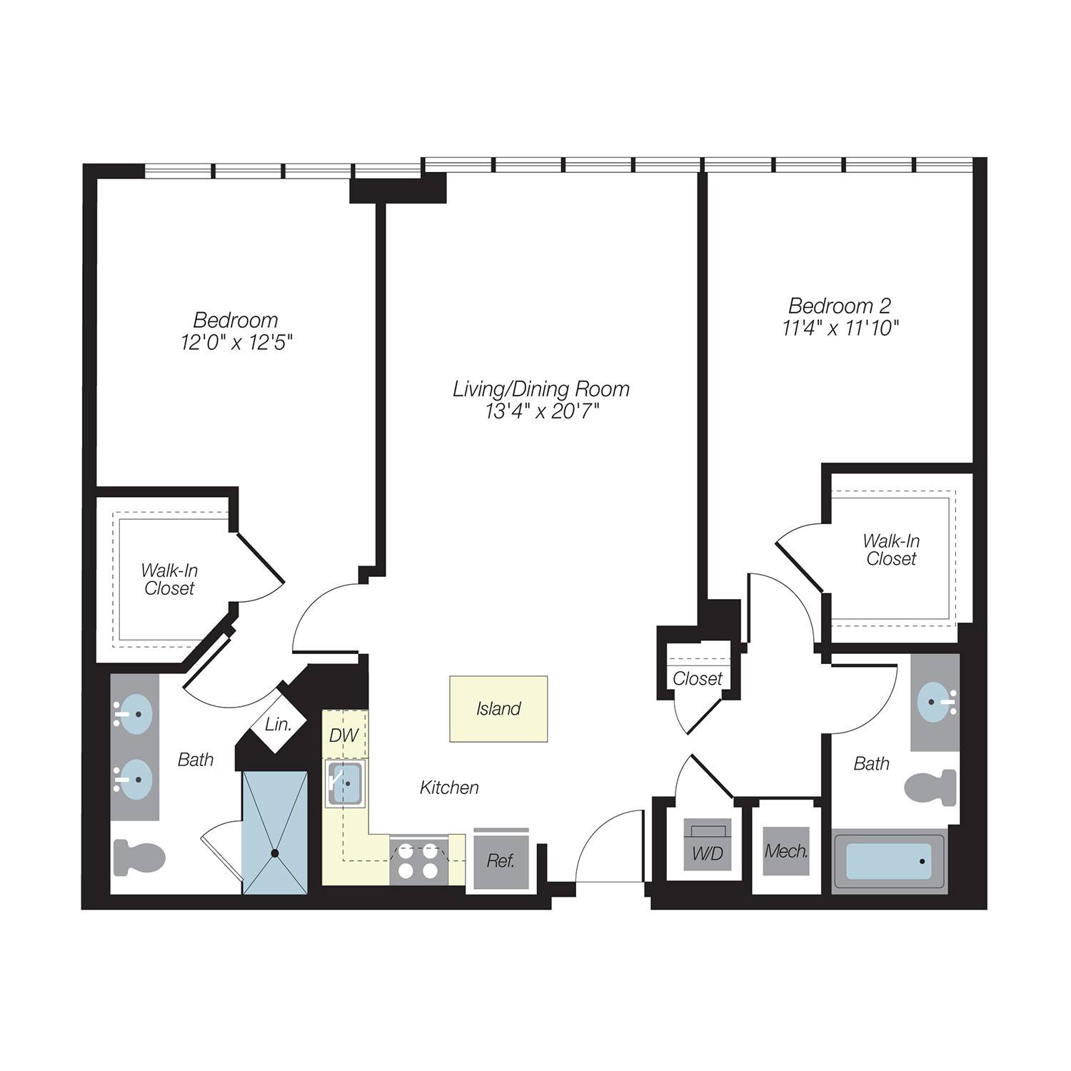 Floor plan layout diagram for B1