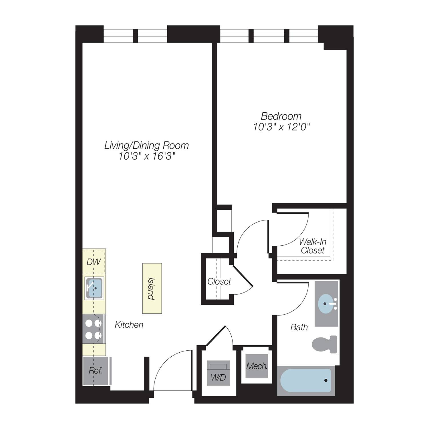 Floor plan layout diagram for A1