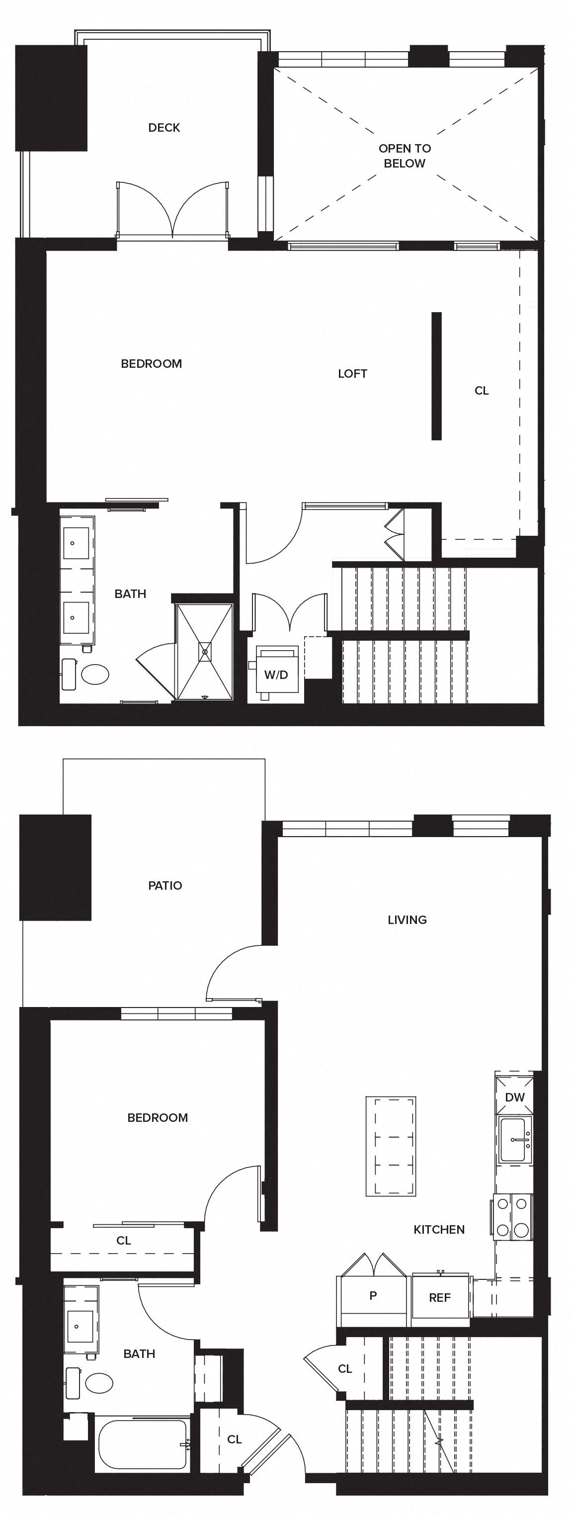 One Paseo Townhome 1a Floorplan