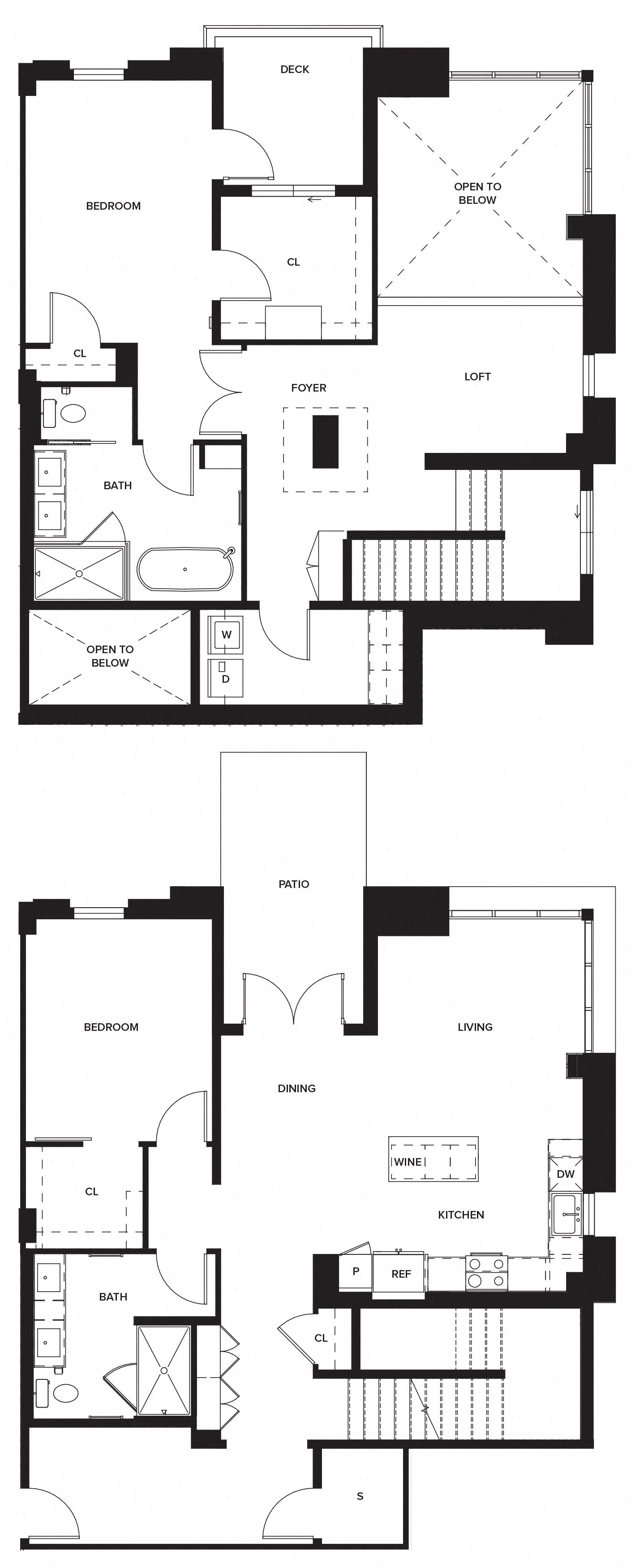 One Paseo Townhome 2a Floorplan