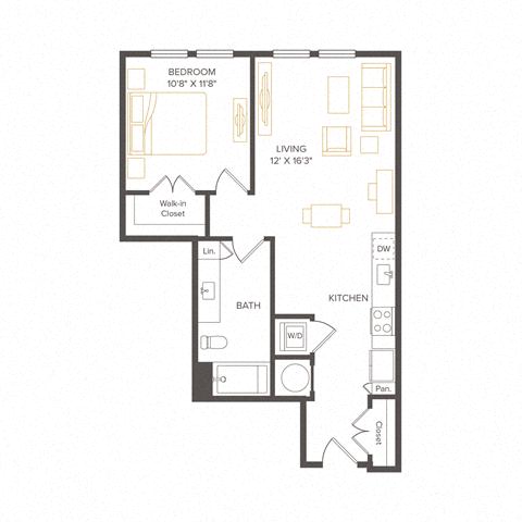 Floor plan layout diagram for A16