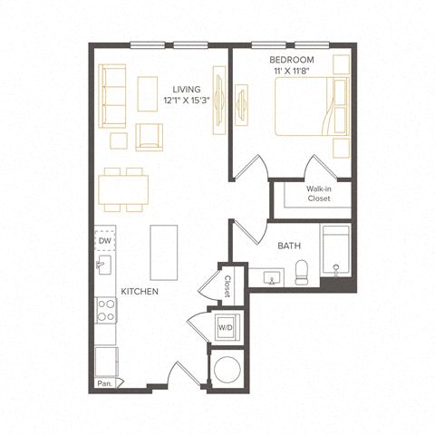Floor plan layout diagram for A18